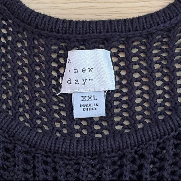 A New Day mesh cotton tank top. Women‎ XXL BLACK - Picture 5 of 7